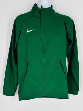 NWT Nike Mens Dri-Fit Full Zip Basketball Training Green Jacket Size S